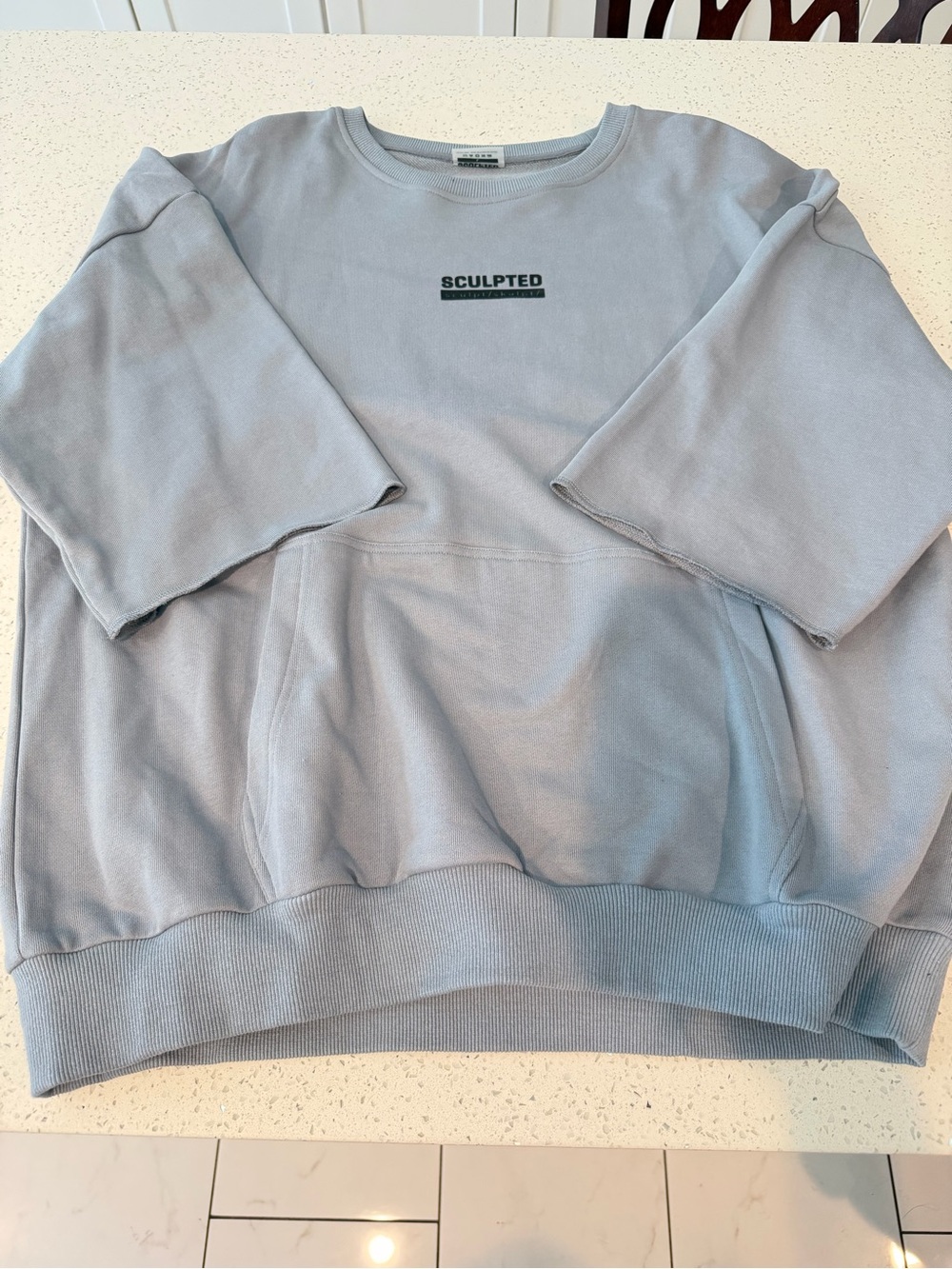 Sculpted 3/5 Sleeve Crewneck Men’s Pump Cover Size Large